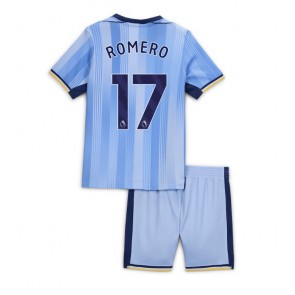 Tottenham Hotspur Cristian Romero #17 Borta Kläder Barn 2024-25 Kortärmad (+ Korta byxor)